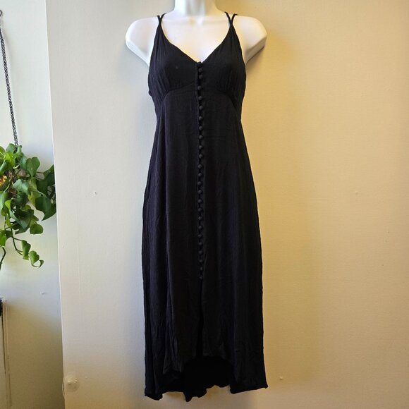 Forever 21 Dresses & Skirts - Forever 21 S Women's Babydoll V-Neck Button Front Witchy Goth Whimsigoth Midi Dr